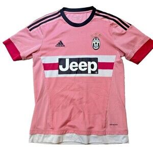 Authentic Original Adidas Juventus Away Pink Jersey Shirt 2015/16 Sz M Fast Ship